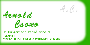arnold csomo business card